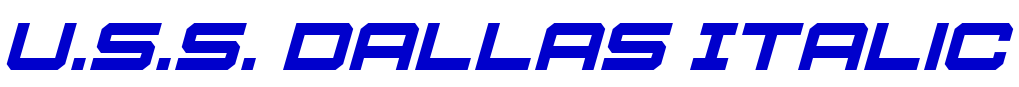 U.S.S. Dallas Italic フォント